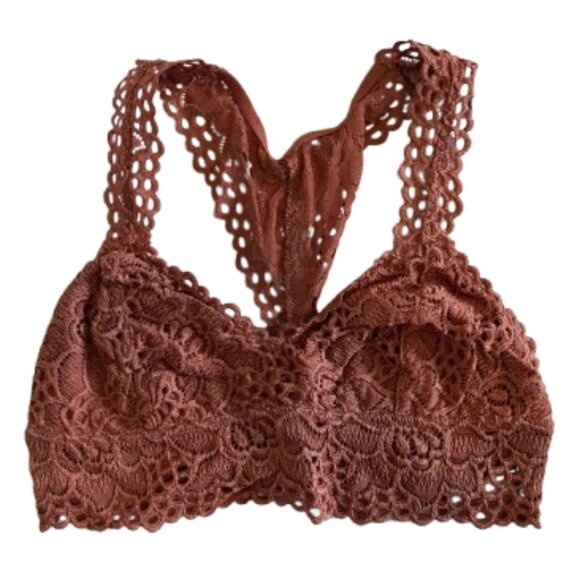 aerie Other - 🧡 Aerie Rusty Copper Floral Lace Racerback Bralette 🧡